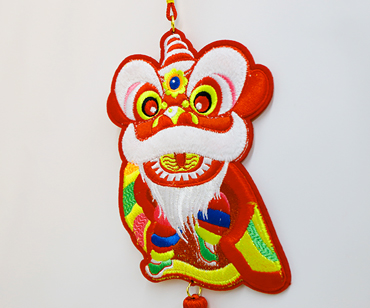 3D Paper Lion hanging Ornament— Dancing Lion greeting for the New Year